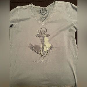 Blue Life is Good Women’s Graphic Tee-Size M